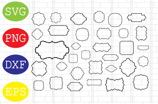 Label Outline Svg, Tags Svg, Label Svg, Decorative Frames Svg, Frames Silhouette, Frames Cut File, Tags Silhouette, Label Clipart SVG DigitalSvgFiles 
