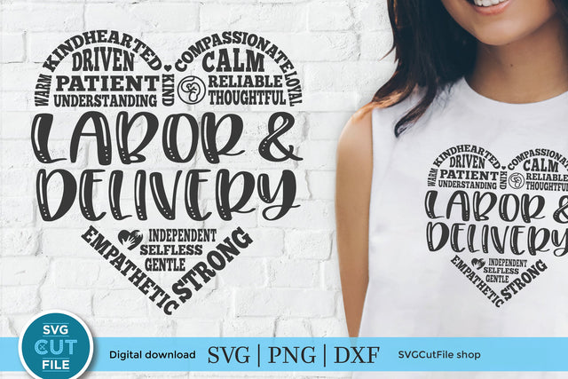 Labor and delivery svg for childbirth or pregnancy support workers SVG SVG Cut File 
