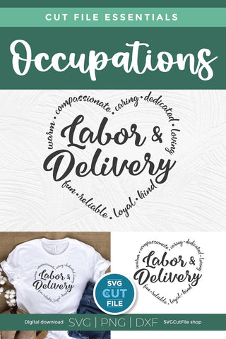 Labor and delivery svg, pregnancy support svg, childbirth helper svg, birth worker svg, delivery nurse svg, dxf png, pregnancy, heart words SVG SVG Cut File 