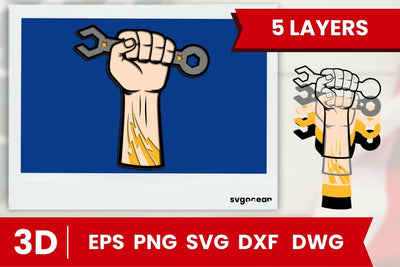 Labor Day Layered Cut File SVG SvgOcean 