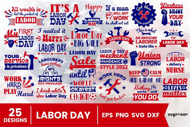 Labor Day Quotes SVg Bundle SVG SvgOcean 
