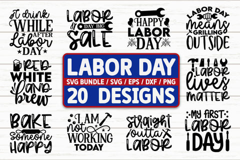 Labor day SVG Bundle Cut File SVG akazaddesign 