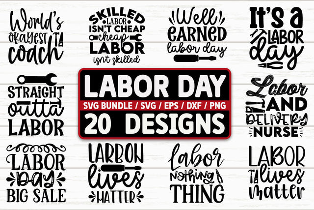 Labor Day SVG Bundle Cut File SVG akazaddesign 