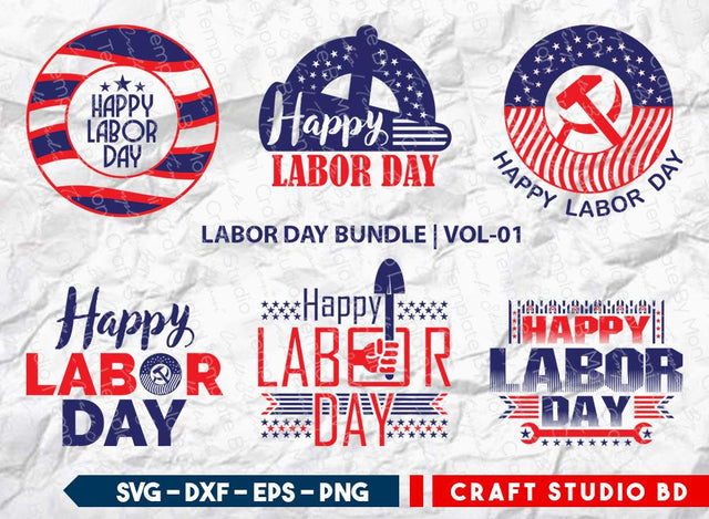 Labor Day SVG Bundle, Memorial Day Svg, Happy Labor Day Svg, American Holiday Svg, Workers Day Svg, Patriotic Svg, USA Saying Svg | Labor Day Bundle Vol-1 SVG ETC Craft 