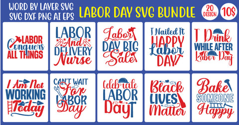 Labor Day SVG Bundle SVG MStudio 