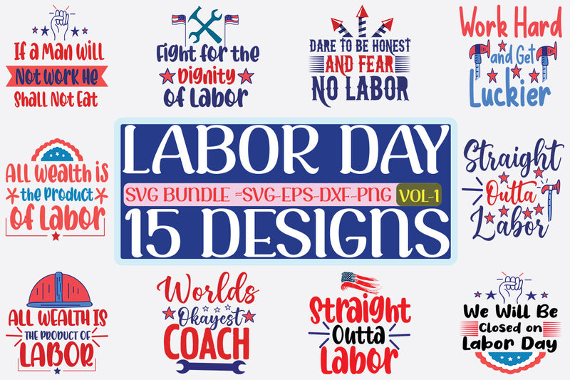 Labor Day SVG Bundle Vol-01 SVG thesvgfactory 