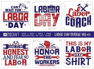 Labor Day SVG Bundle Vol-04 | Labor Coach Svg | Happy Labor Day Svg | Workers Day Svg | USA Labor Day Svg | T-shirt Design SVG ETC Craft 