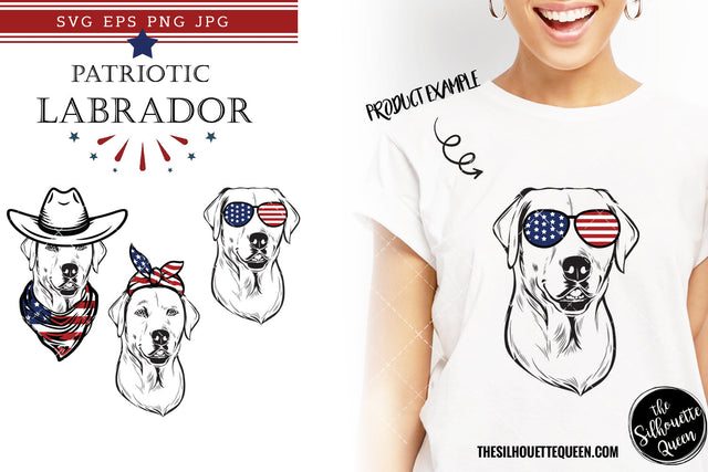 Labrador Dog Patriotic Cut files and Sublimation SVG Loveleen Kaur 