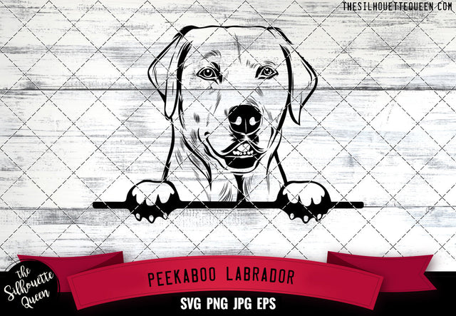 Labrador Peek A Boo | Peekaboo | Peeking Dog Face SVG for Glowforge, Cricut, Laser, Silhouette, Scan n cut files SVG Loveleen Kaur 