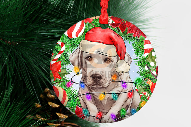 Labrador Retriever Christmas Ornament Png, Labrador Retriever Ornament Png, Round Christmas Ornament,Christmas Ornament Sublimation Design Sublimation BOO-design 