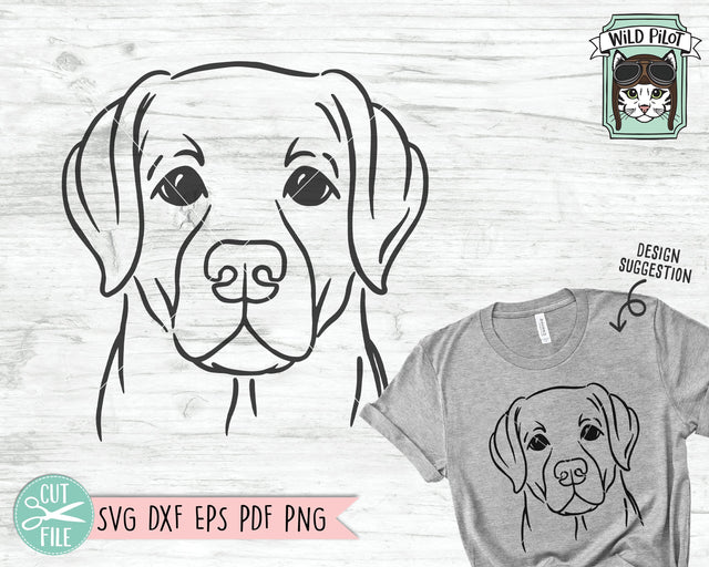 Labrador Retriever Dog SVG File, Dog SVG File, Lab SVG File, Dog Cut File, Animal Face SVG, Cute Dog SVG, Dog Face SVG, Animal SVG File SVG Wild Pilot 