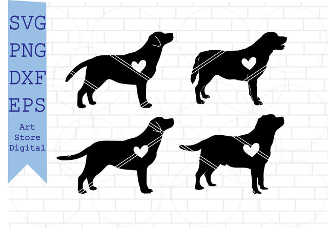 Labrador Retriever Heart Svg, Labrador Retriever SVG, Dog Svg, Labrador Retriever Clipart, Labrador Retriever Silhouette SVG Artstoredigital 