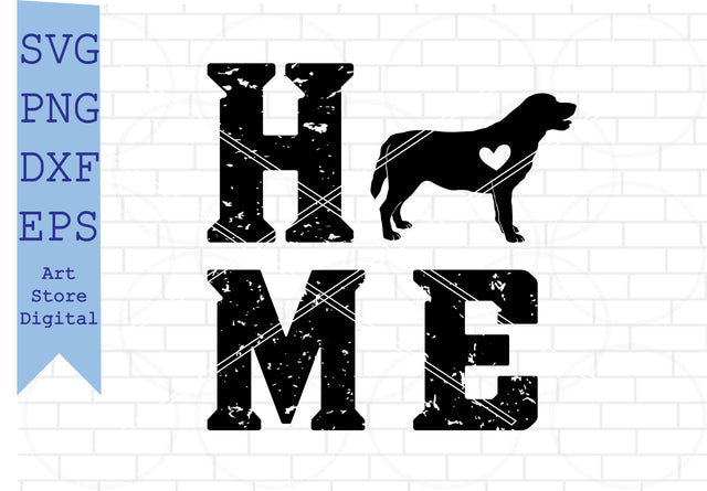 Labrador Retriever Home (2) Svg, Labrador Retriever SVG, Dog Svg, Labrador Retriever Clipart, Labrador Retriever Silhouette SVG Artstoredigital 