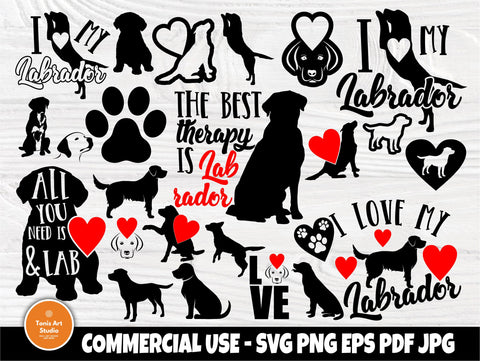 Labrador SVG cut file | Labrador bundle svg | Labrador sign svg | Labrador clipart | Cricut files | Labrador silhouette | Labrador quotes SVG TonisArtStudio 