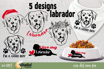 Labrador SVG Design | Dog SVG Bundle | Dog Silhouette SVG Evgenyia Guschina 