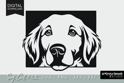Labrador SVG, Peeking Dog Svg, Labrador Retriever Cut File SVG OrangeBrushStudio 