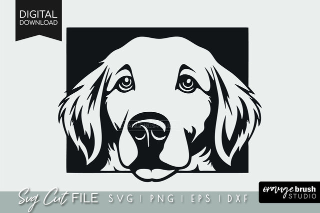 Labrador SVG, Peeking Dog Svg, Labrador Retriever Cut File SVG OrangeBrushStudio 