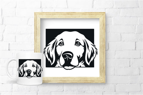 Labrador SVG, Peeking Dog Svg, Labrador Retriever Cut File SVG OrangeBrushStudio 
