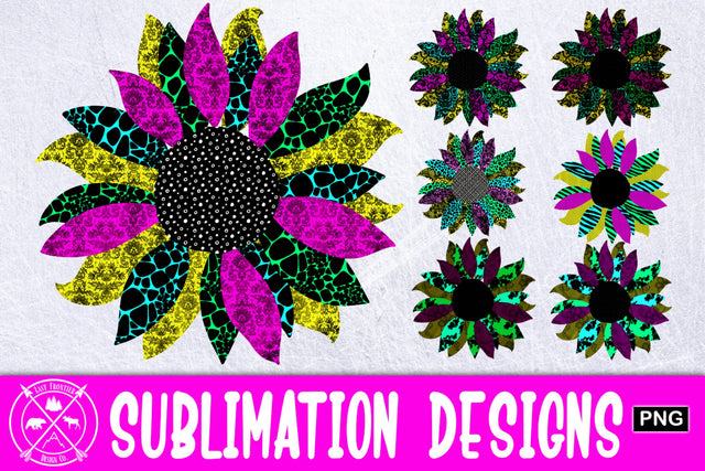 Lace and Animal Print Sunflower Sublimation Sublimation Last Frontier Design Co. 