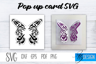 Lace Butterfly Pop Up Card SVG, Pop-Up Greeting Card, Cricut Pop Up Card, Love Svg, 3D Card, Love Butterfly Card SVG, Lace SVG Card. SVG Fly Design 