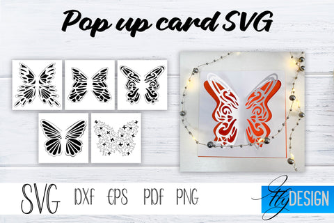 Lace Butterfly Pop Up Card SVG, Pop-Up Greeting Card, Cricut Pop Up Card, Pop Up Card for Butterfly SVG, 3D Card, Love SVG Card Bundle SVG Fly Design 