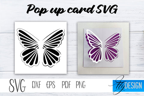 Lace Butterfly Pop Up Card SVG, Pop-Up Greeting Card, Cricut Pop Up Card, Pop Up Card for Butterfly SVG, 3D Card, Love SVG Card Bundle SVG Fly Design 