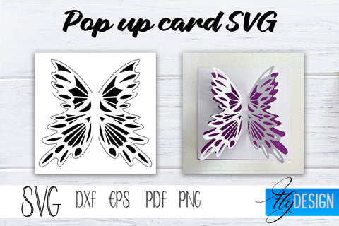 Lace Butterfly Pop Up Card SVG, Pop-Up Greeting Card, Cricut Pop Up Card, Pop Up Card for Butterfly SVG, 3D Card, Love SVG Card Bundle SVG Fly Design 