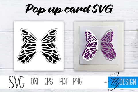 Lace Butterfly Pop Up Card SVG, Pop-Up Greeting Card, Cricut Pop Up Card, Pop Up Card for Butterfly SVG, 3D Card, Love SVG Card Bundle SVG Fly Design 
