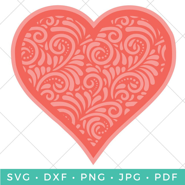 Lace Heart SVG Hey Let's Make Stuff 
