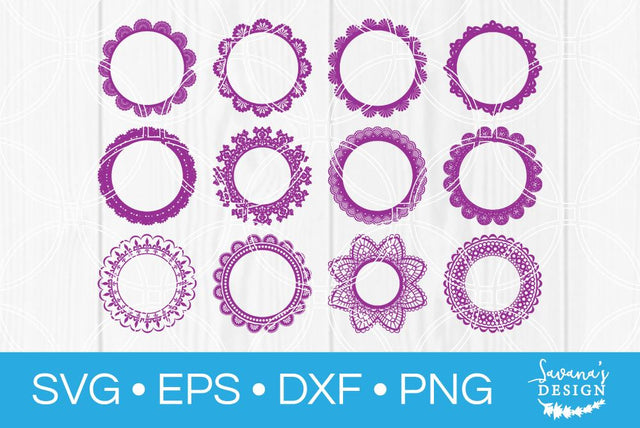 Lace Monogram Bundle SVG SavanasDesign 
