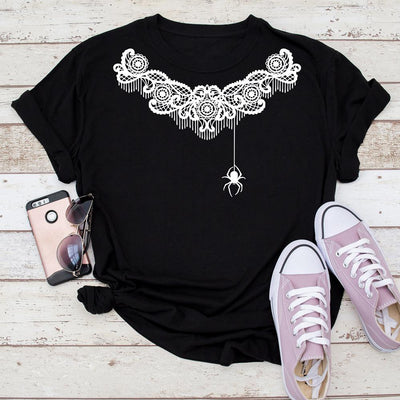 Lace with Spider for Shirt Halloween SVG file SVG Chameleon Cuttables 