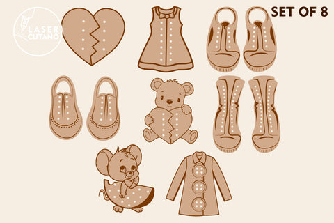 LACING Learning Kit Shoe Montessori Laser Cut Template SVG LaserCutano 