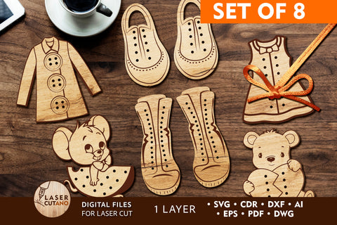 LACING Learning Kit Shoe Montessori Laser Cut Template SVG LaserCutano 