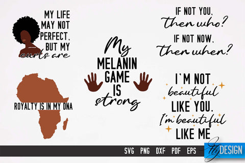 lack Woman SVG | Women Power SVG | Beauty SVG Design v.2 SVG Fly Design 