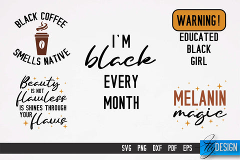 lack Woman SVG | Women Power SVG | Beauty SVG Design v.2 SVG Fly Design 