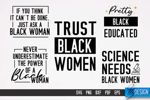 lack Woman SVG | Women Power SVG | Beauty SVG Design v.2 SVG Fly Design 