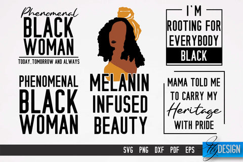 lack Woman SVG | Women Power SVG | Beauty SVG Design v.2 SVG Fly Design 