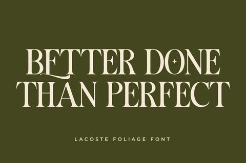 LACOSTE foliage Font gatype 