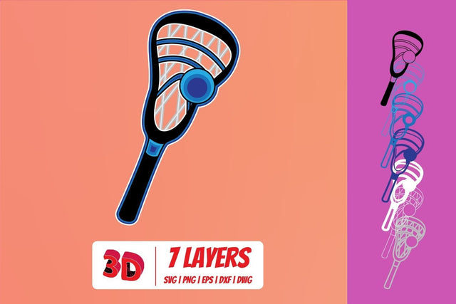 Lacrosse 3D Layered SVG Cut File SVG SvgOcean 