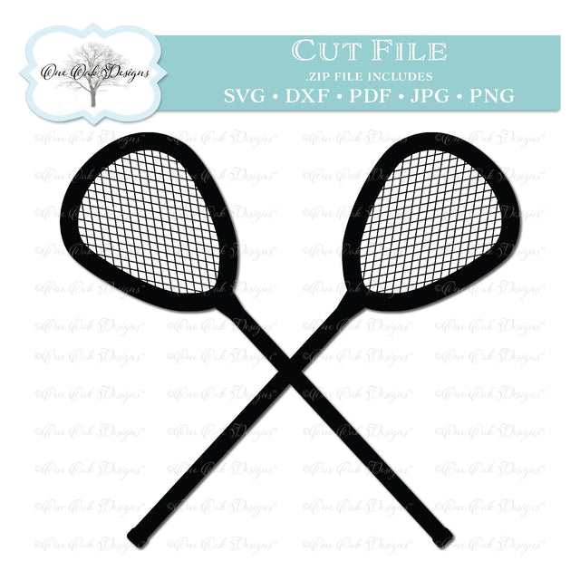 Lacrosse Crossed Goalie Sticks SVG One Oak Designs 