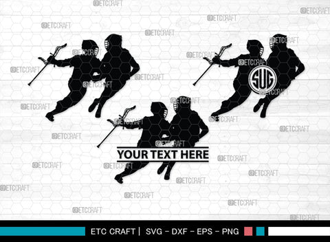 Lacrosse Monogram, Lacrosse Silhouette, Lacrosse SVG, Sports Svg, Lacrosse Stick Svg, Lacrosse Man Svg, SB00444 SVG ETC Craft 