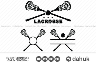 Lacrosse split monogram SVG File, Lacrosse Logo, Lacrosse Hockey, Lacrosse, Lacrosse Silhouette, Cut file for silhouette SVG dahukdesign 