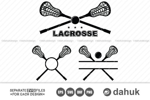 Lacrosse split monogram SVG File, Lacrosse Logo, Lacrosse Hockey, Lacrosse, Lacrosse Silhouette, Cut file for silhouette SVG dahukdesign 