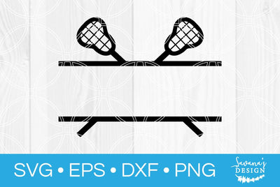 Lacrosse Split Monogram SVG SavanasDesign 