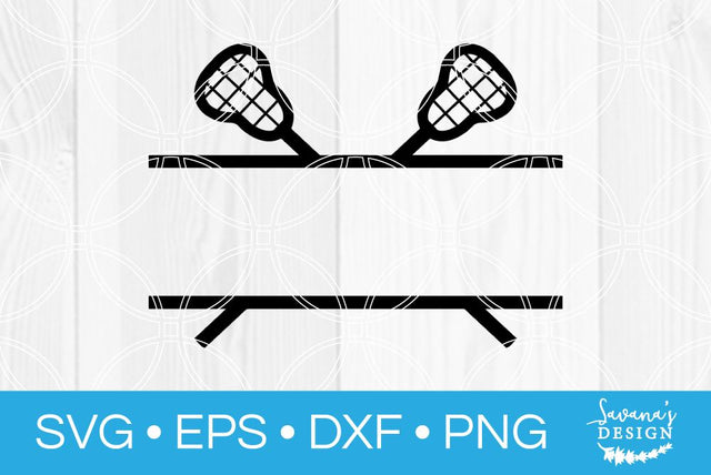 Lacrosse Split Monogram SVG SavanasDesign 