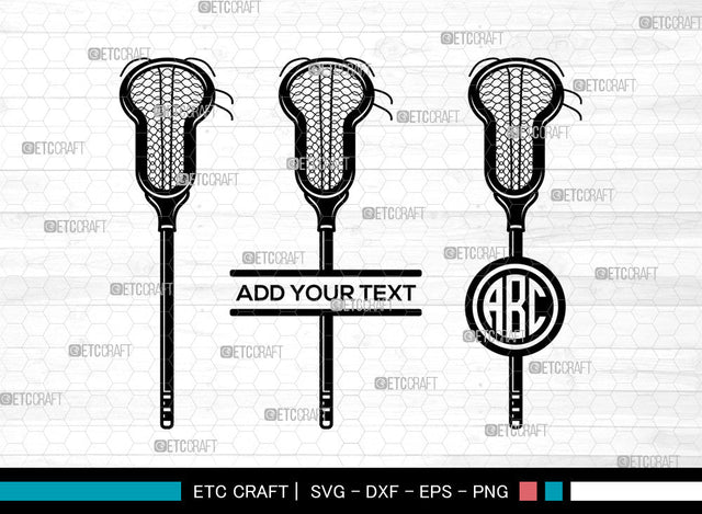 Lacrosse Stick Monogram SVG, Two Split Crossed Lacrosse Sticks And Ball Svg, Lacrosse Svg, Circle Monogram Svg, Lacrosse Stick Svg SVG ETC Craft 