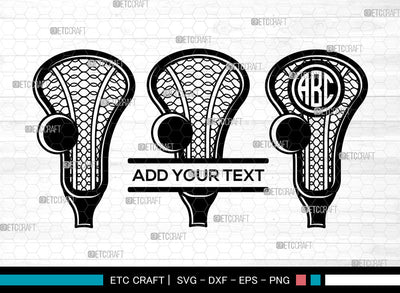 Lacrosse Stick Monogram SVG, Two Split Crossed Lacrosse Sticks And Ball Svg, Lacrosse Svg, Circle Monogram Svg, Lacrosse Stick Svg SVG ETC Craft 