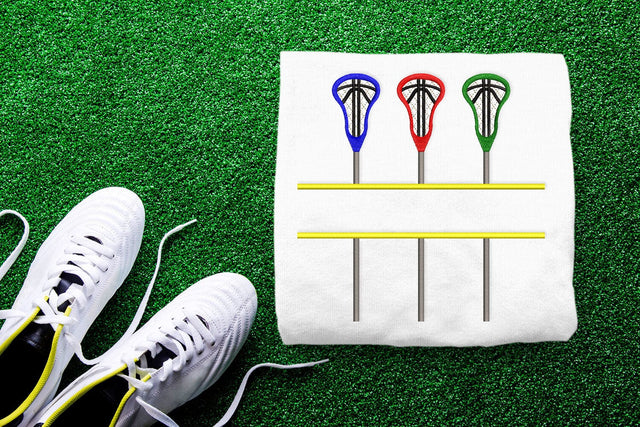 Lacrosse Stick Split Embroidery Embroidery/Applique DESIGNS Designed by Geeks 