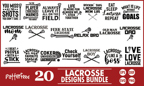 Lacrosse SVG Designs Bundle SVG PatternFeed8 