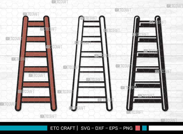 Ladder Clipart SVG, Step Ladder Svg, Ladder Svg, General Ladder Svg, Wooden Ladder Svg, Firefighter Ladder Svg, Ladder Clipart SVG ETC Craft 